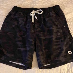 Mens black camo Vuori Shorts